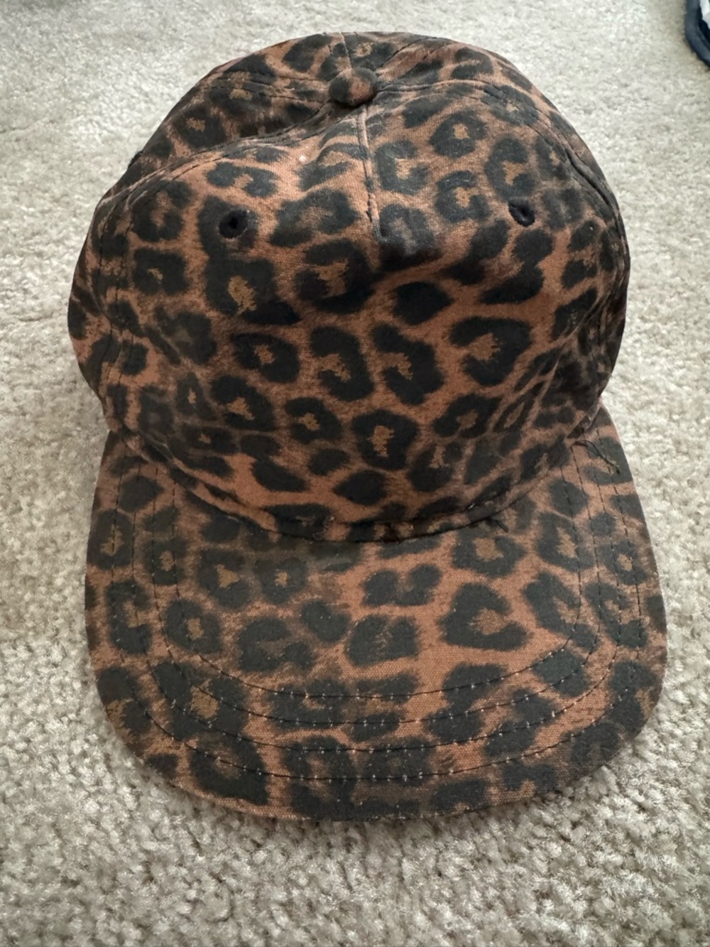 Vans Leopard Print Cap in Brown and Black